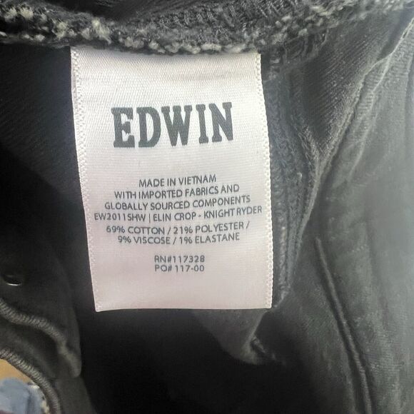 NWT Edwin Denim Elin Crop Straight Leg Jeans Size 33 - Picture 10 of 10